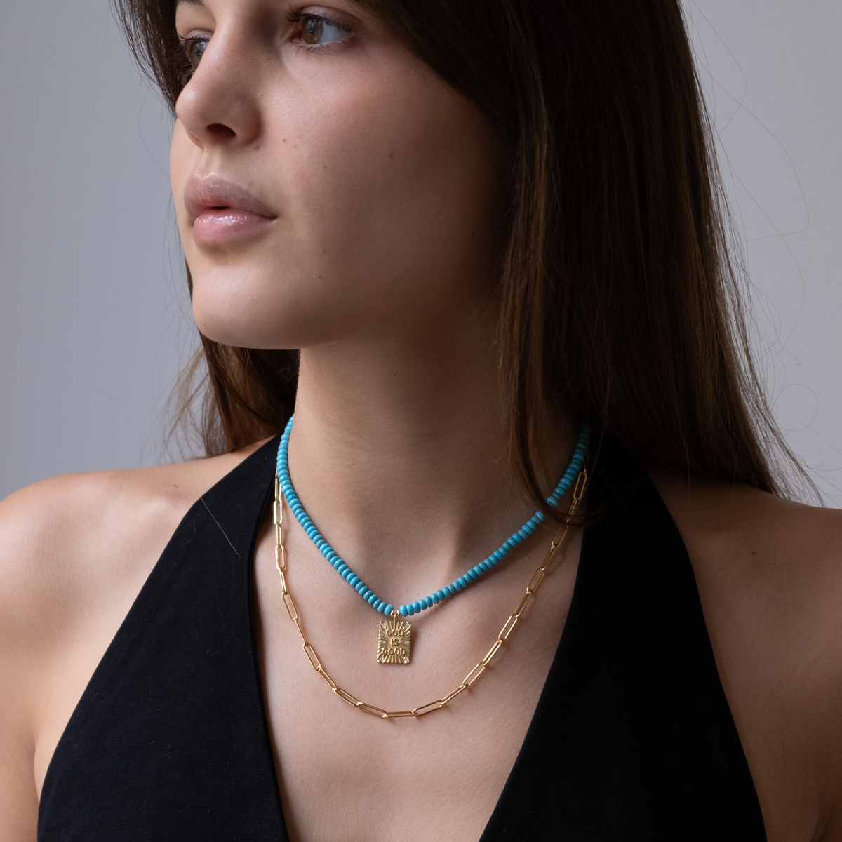 14k gold pendant necklace - God is Good necklace