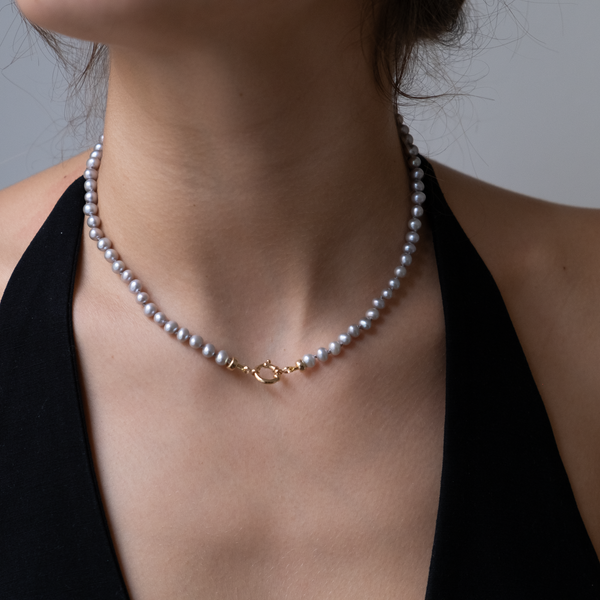 Grey Pearl Necklace – Vivien Frank Designs