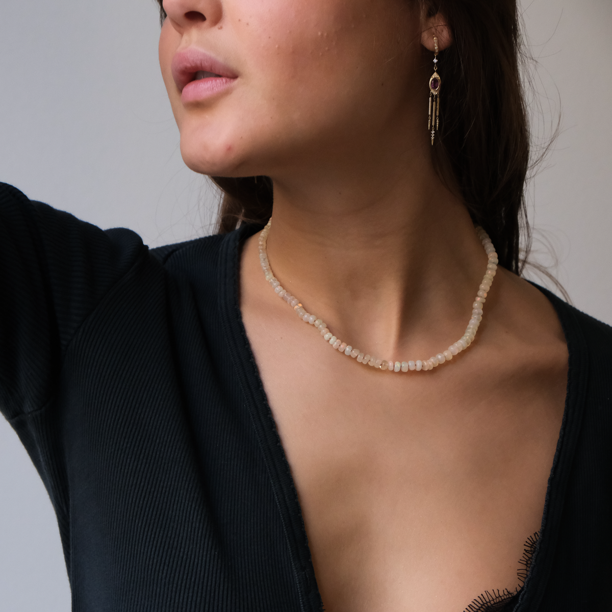 Ethiopian Opal Gemstone Necklace