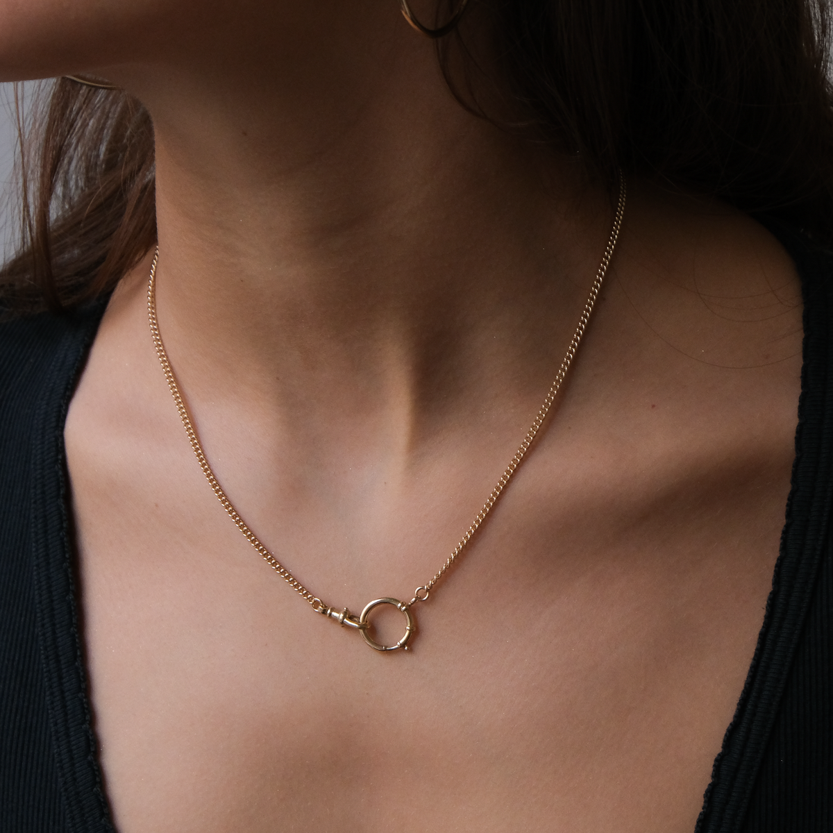 14k solid gold watch chain Necklace