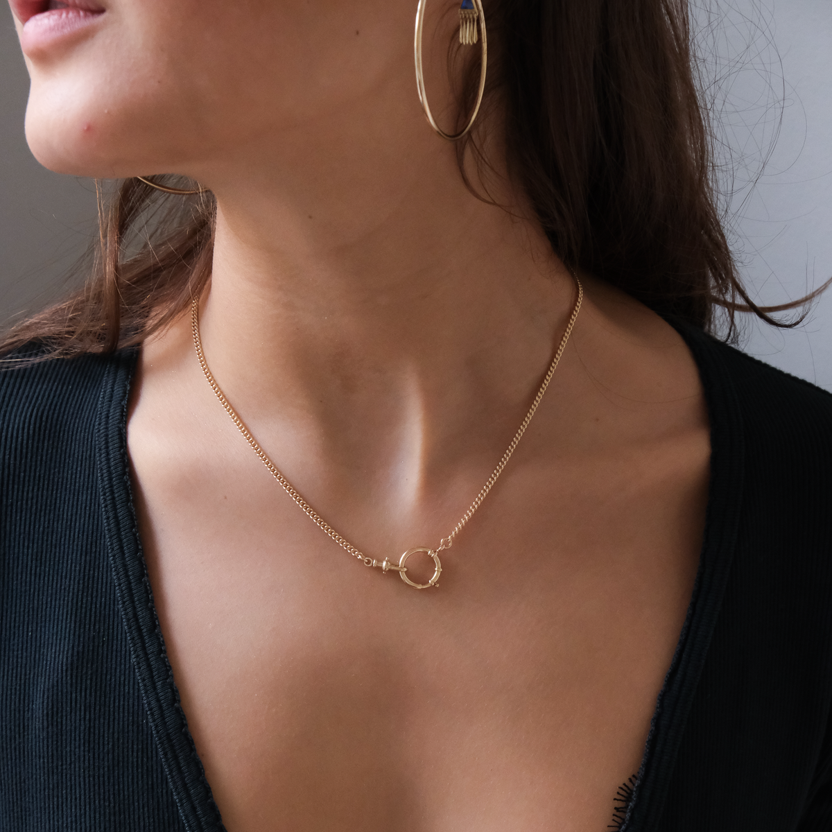 14k solid gold watch chain Necklace