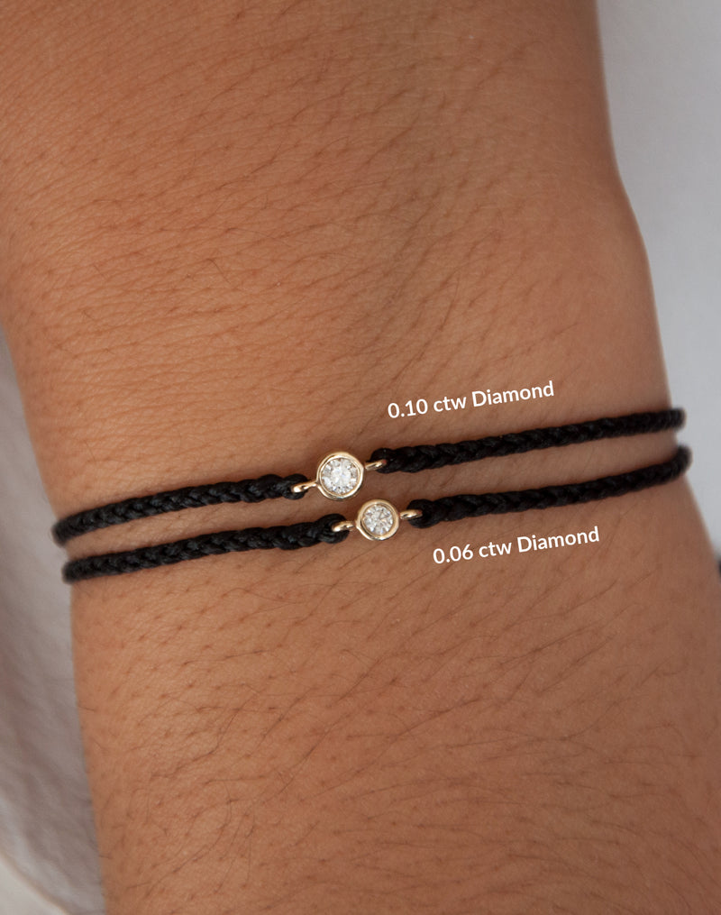 14k Gold Diamond Friendship Bracelets - Vivien Frank Designs