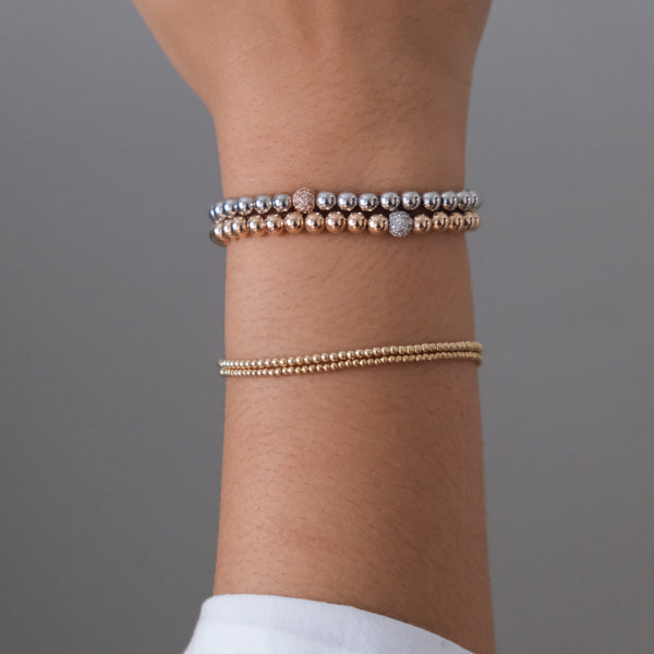 14k Gold Delicate beaded bracelet