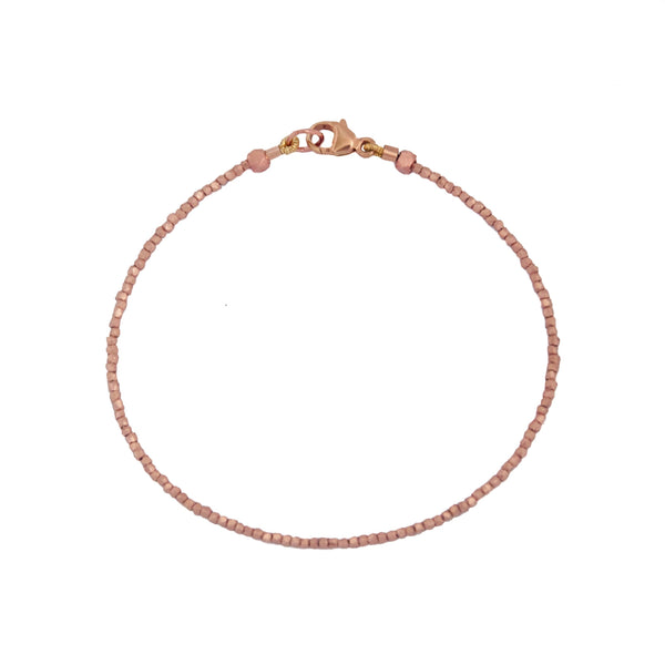 Rose Gold Essential bead bracelet - Vivien Frank Designs