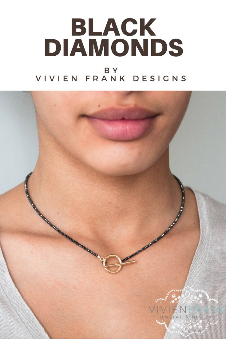 Black Diamond Necklace - Vivien Frank Designs