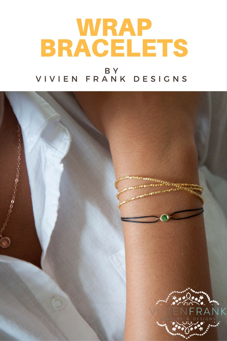 Triple wrap gold essential wrap braclet - Vivien Frank Designs