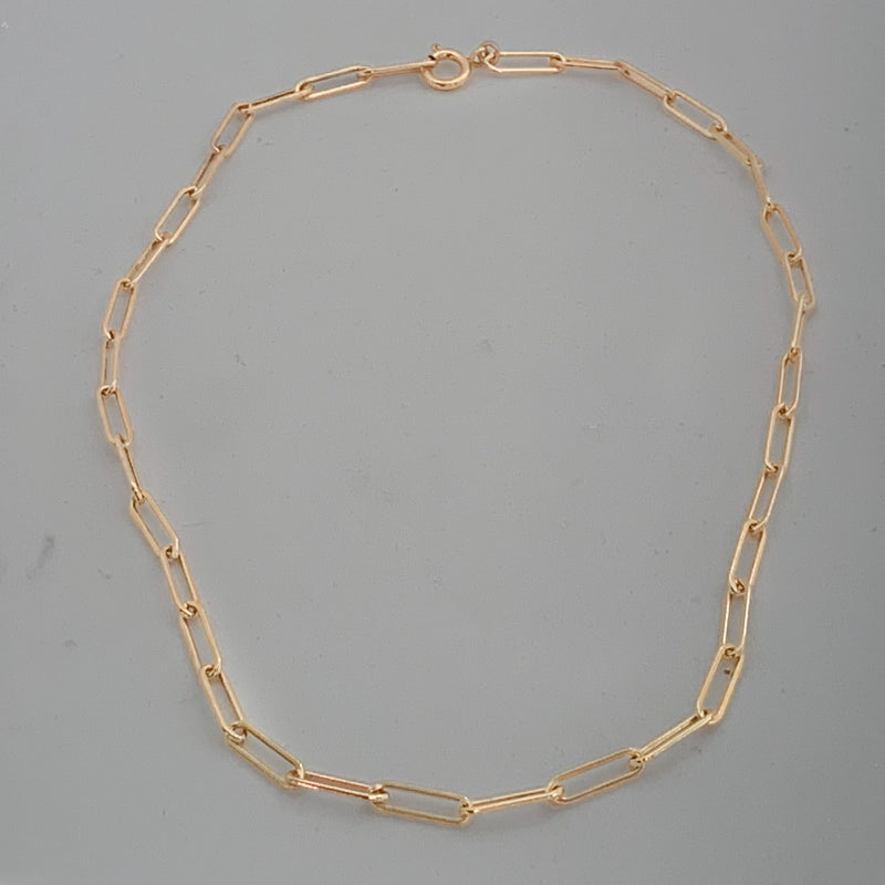 Gold Paper clip necklace