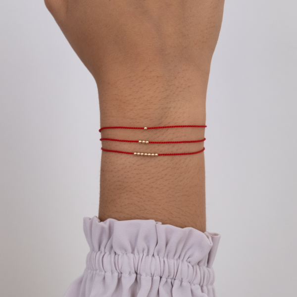 14k Gold Silk bead bracelet