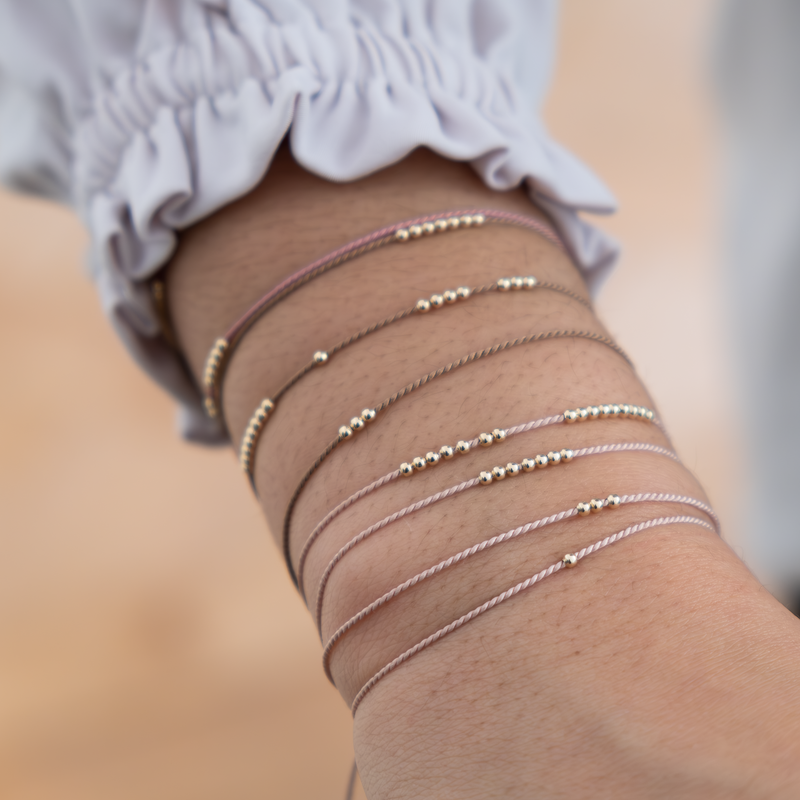 Delicate Silk Bracelet, Minimalistic Bracelet, Wish Bracelet, Friendship  Bracelet, Silk Cord Bracelet, Simple Bracelet, Gift for Her, Woman 