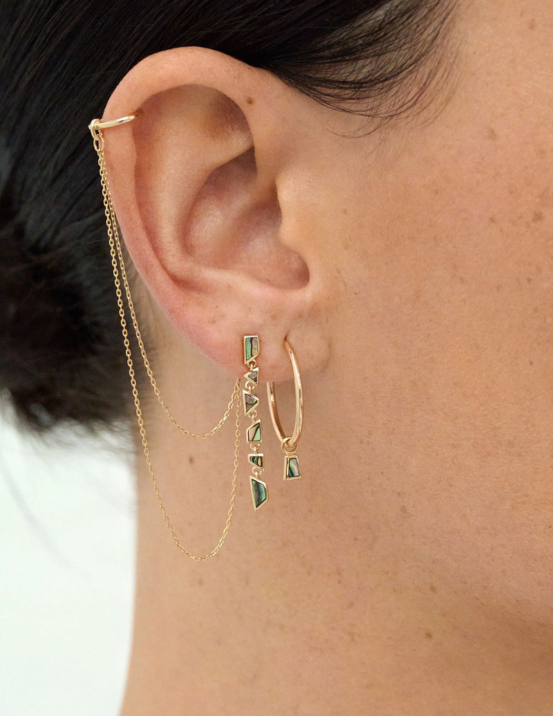 Mini Trapezoid Plaque in 9k Gold