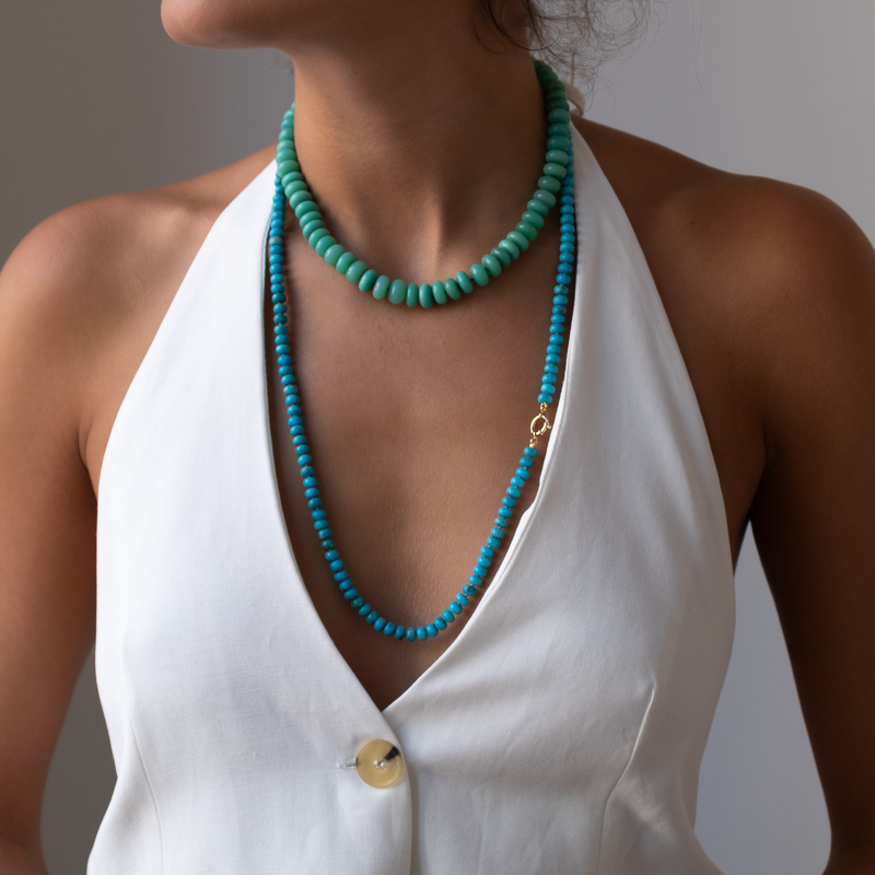 Green Chrysoprase Choker gemstones necklace