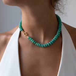 Green Chrysoprase Choker gemstones necklace
