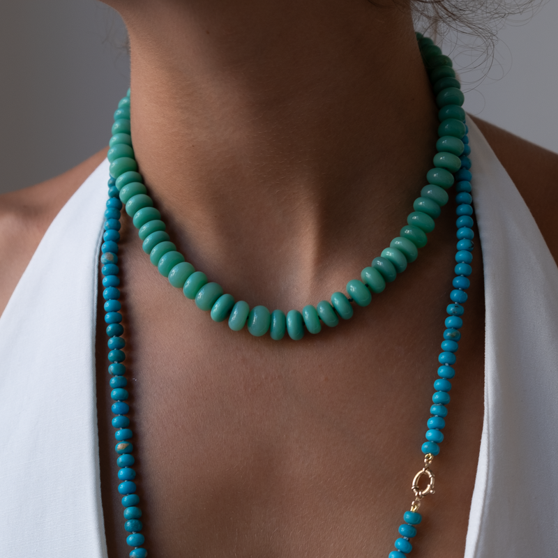 Green Chrysoprase Choker gemstones necklace