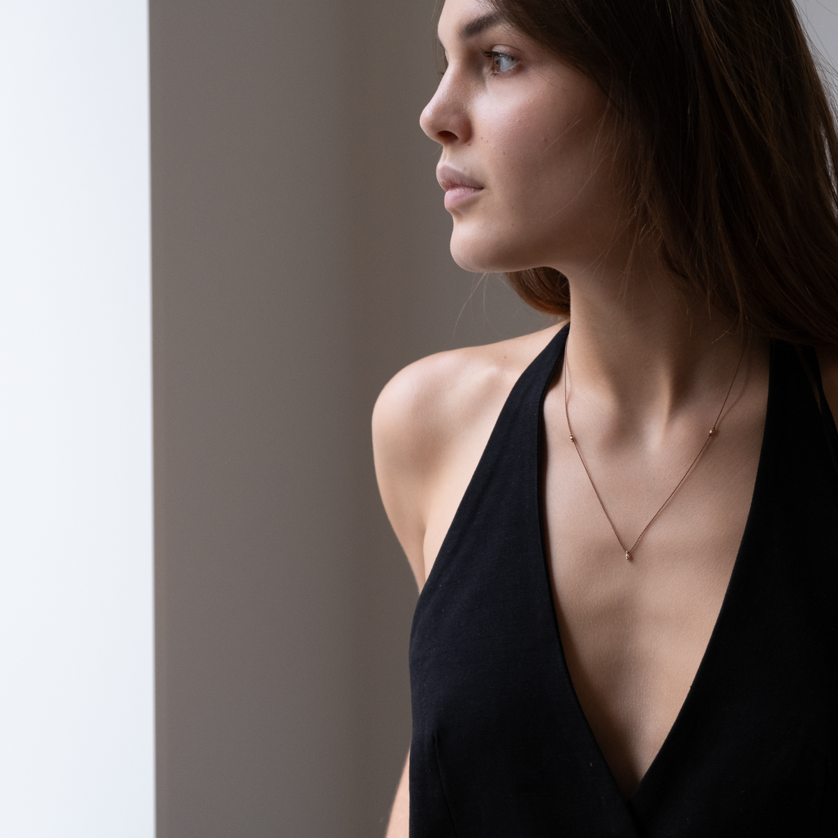 14k gold Silk Diamond necklace