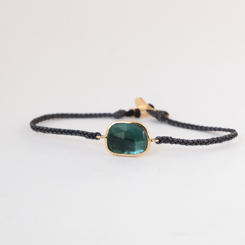 14k gold Tourmaline Blue Tourmaline bracelet 2.34ctw