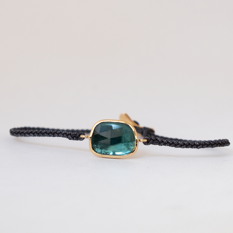 14k gold Tourmaline Blue Tourmaline bracelet 2.34ctw