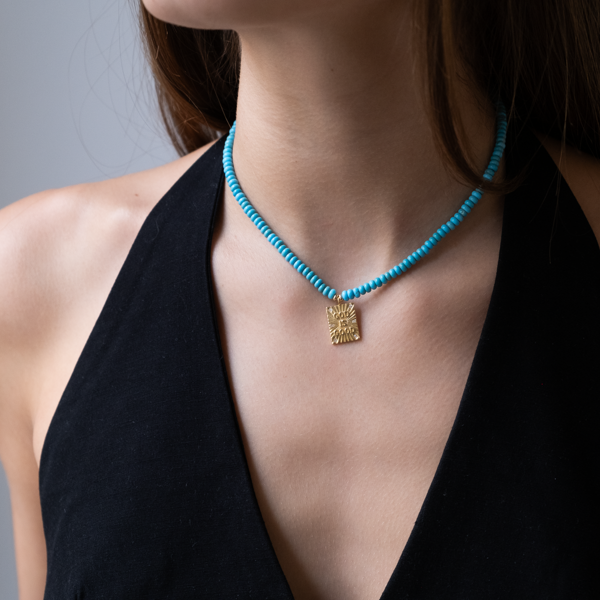 14k gold pendant necklace - God is Good necklace