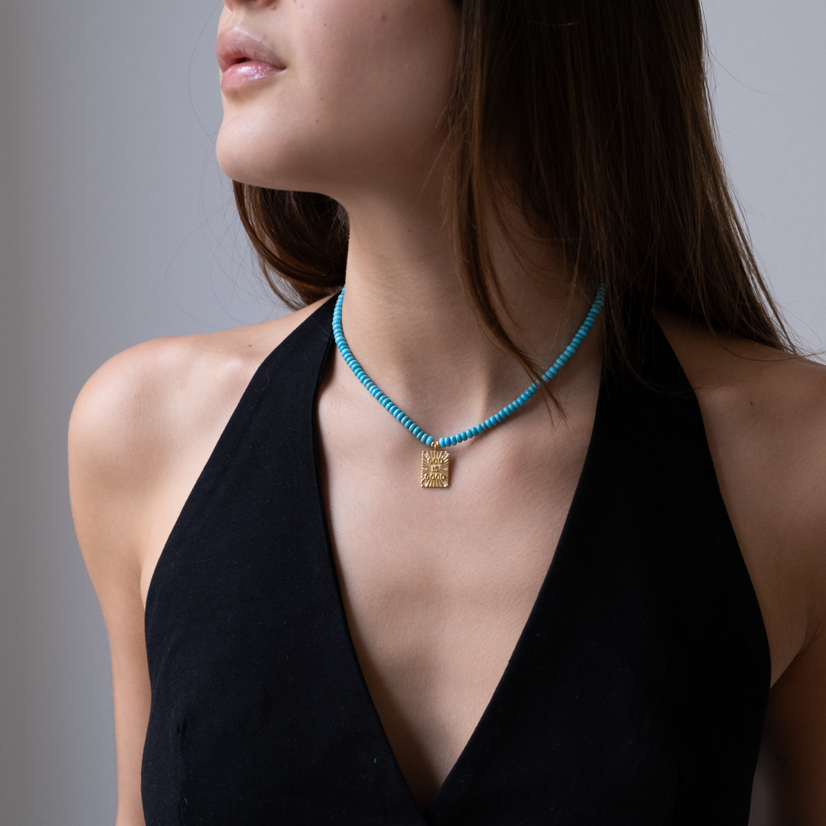 14k gold pendant necklace - God is Good necklace