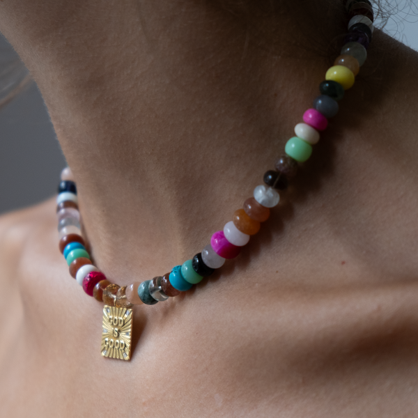 Multi Gemstone Choker Necklace - God is Good