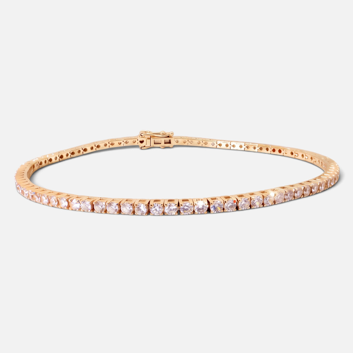 18K Yellow Gold Diamond Tennis Bracelet