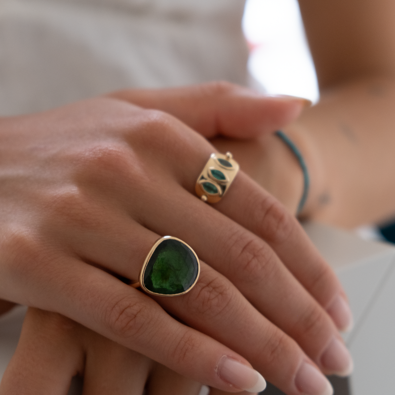 Green Tourmaline Ring