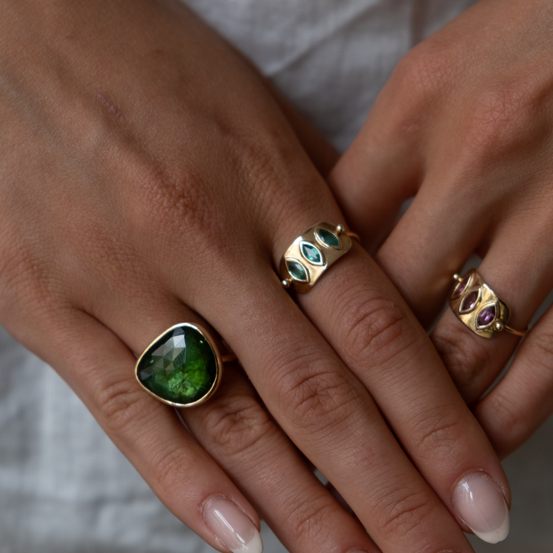 Green Tourmaline Ring