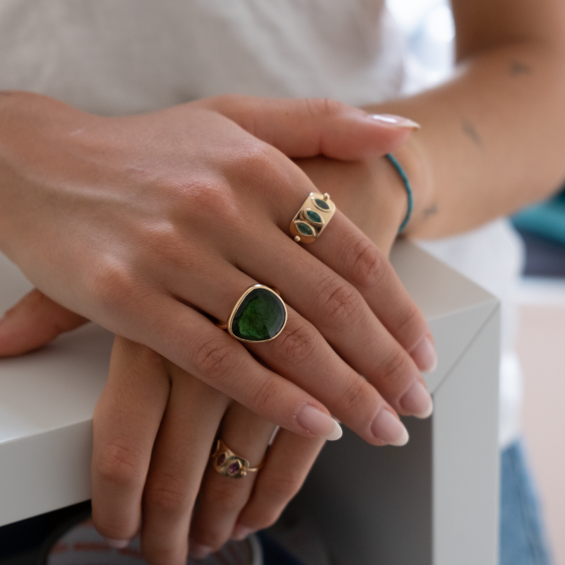 Green Tourmaline Ring