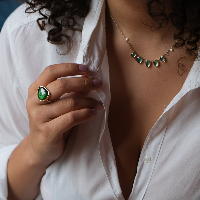 Green Tourmaline Ring