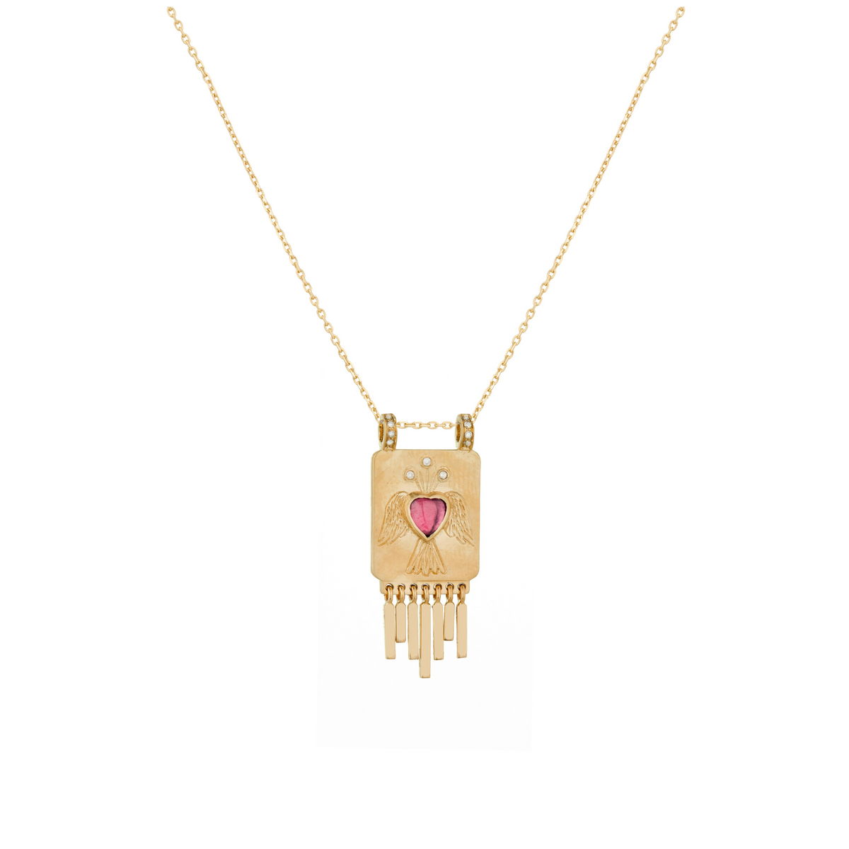 Tourmaline Heart Neckalce