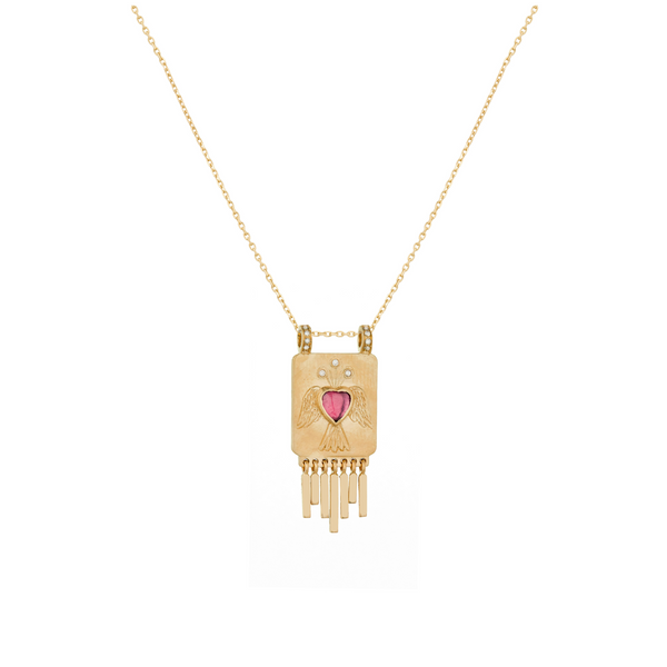 Tourmaline Heart Neckalce