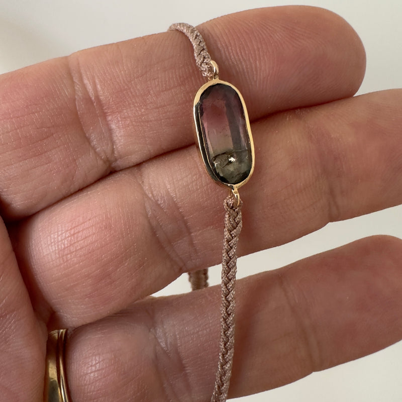 Bi-Colored Tourmaline Bracelet 14k Gold