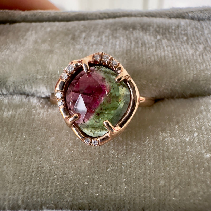 Aphenos Ring Watermelon Tourmaline Ring