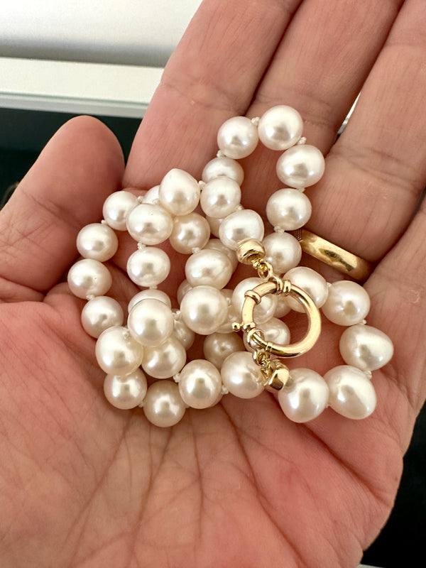 14k gold Pearl necklace