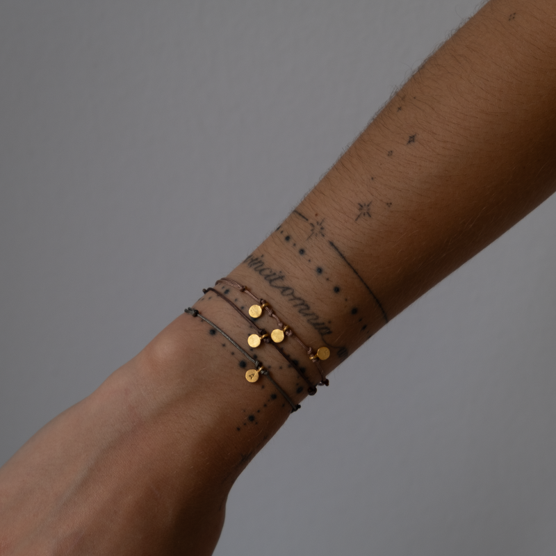 Gold Initial charm bracelet - personalize it!