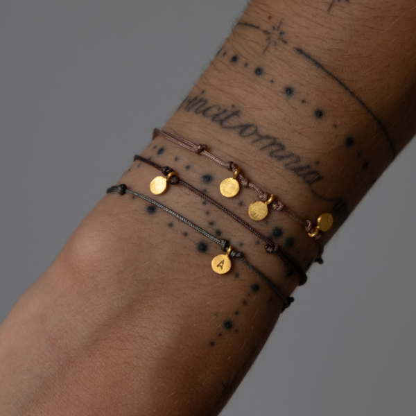 Gold Initial charm bracelet - personalize it!