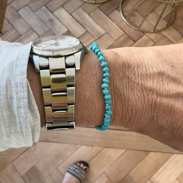 Knotted Turquoise bracelet OOAK