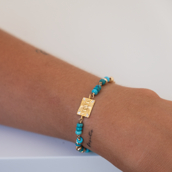 MAMA bracelet, 14k gold name plate bracelet