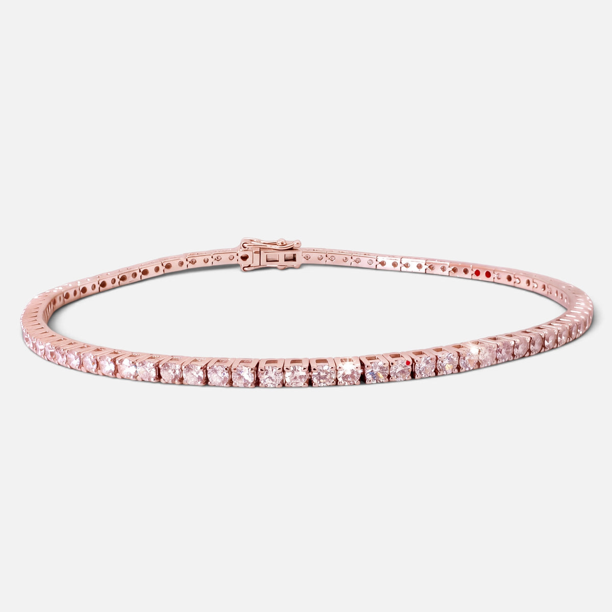 18K Rose Gold Diamond Tennis Bracelet