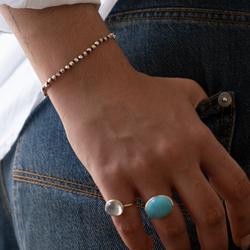Sterling silver knotted nugget bracelet