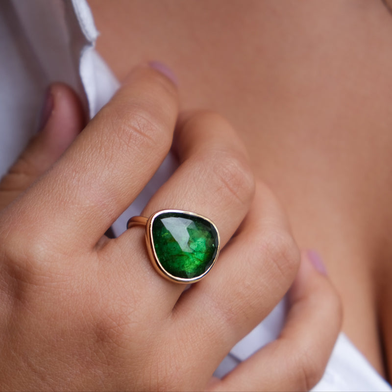 Green Tourmaline Ring
