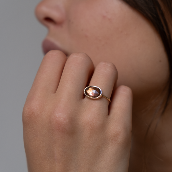 Orange Tourmaline Faye Ring