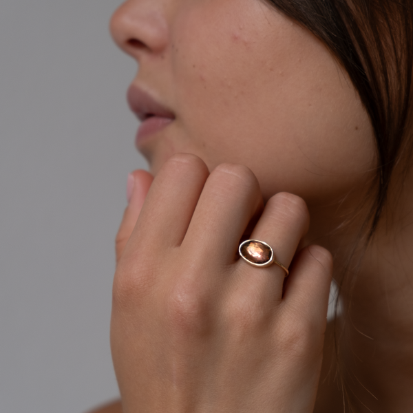 Orange Tourmaline Faye Ring