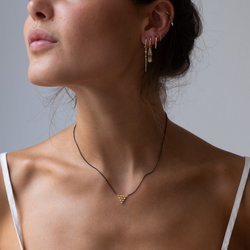 14k Gold Triangle Diamond necklace