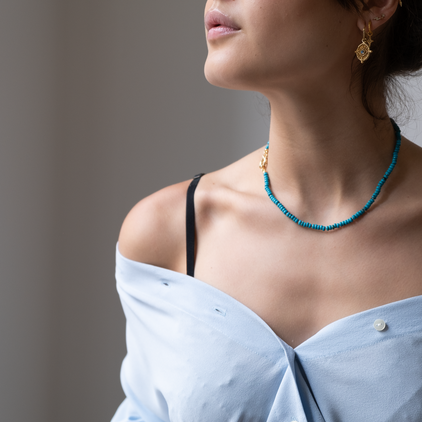 アクセサリー natural Knotted Turquoise necklace – Vivien Frank Designs