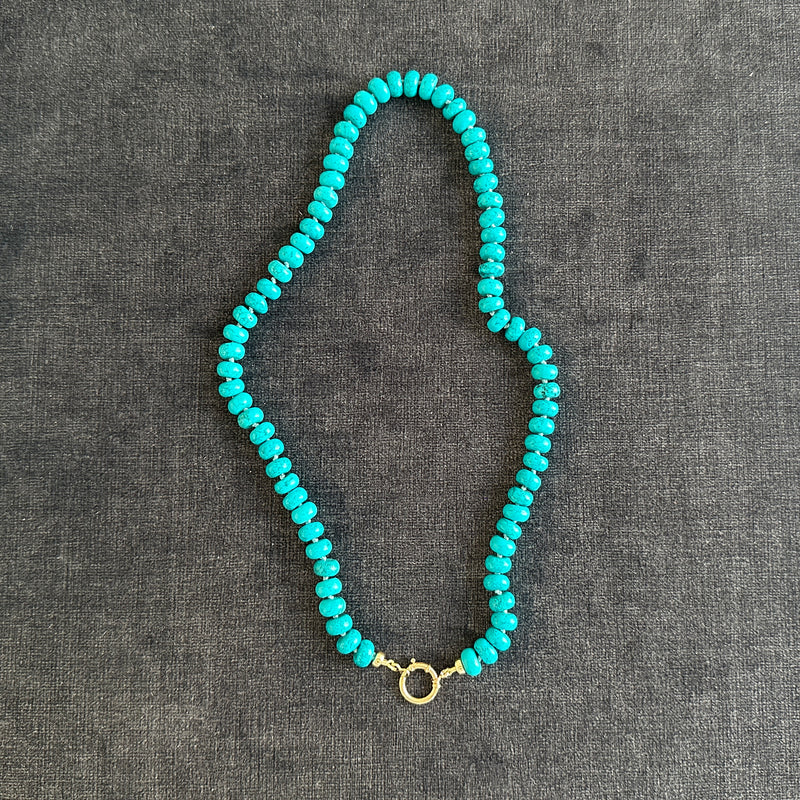 Turquoise knotted necklace