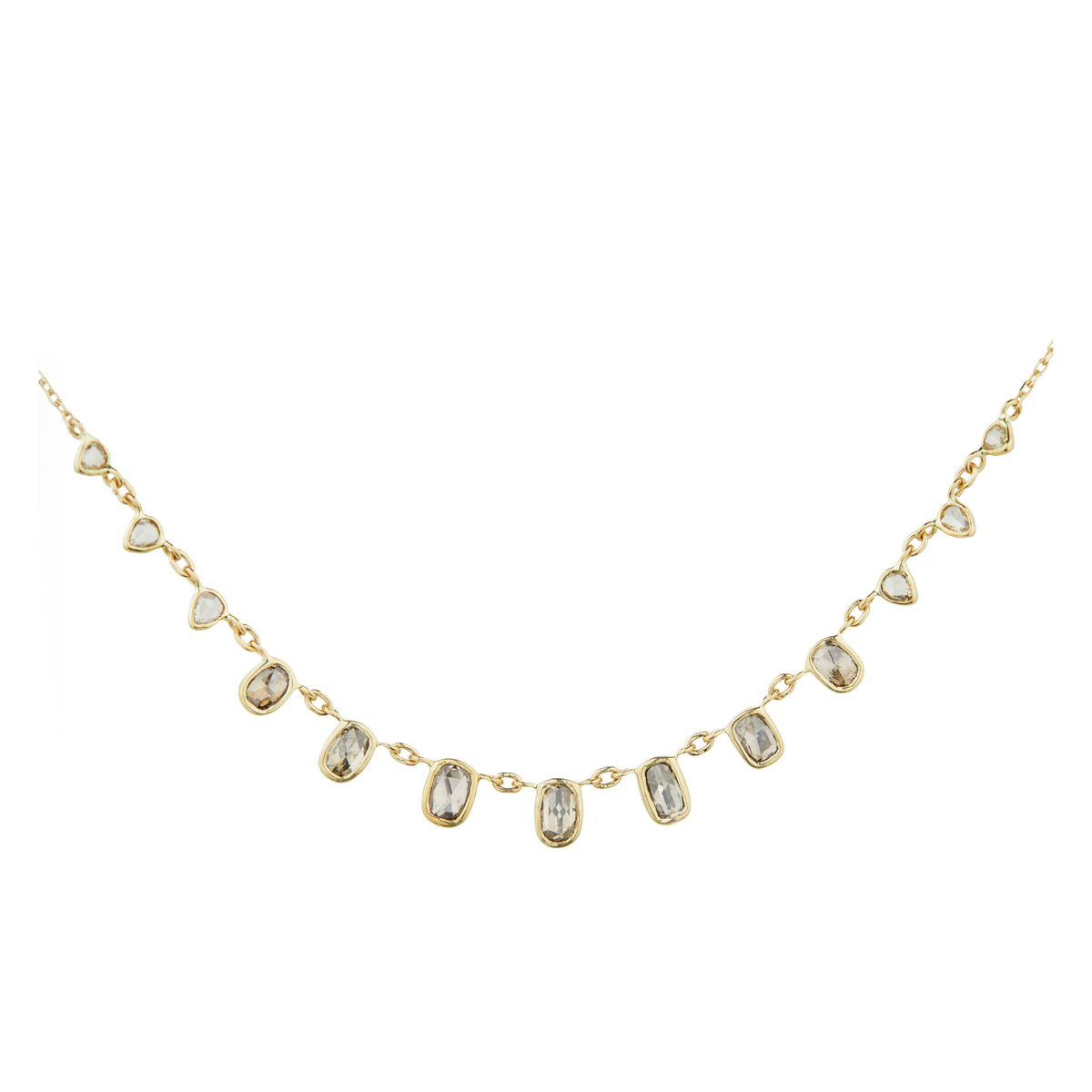 Slices of the Universe Rose cute Grey Diamond Necklace