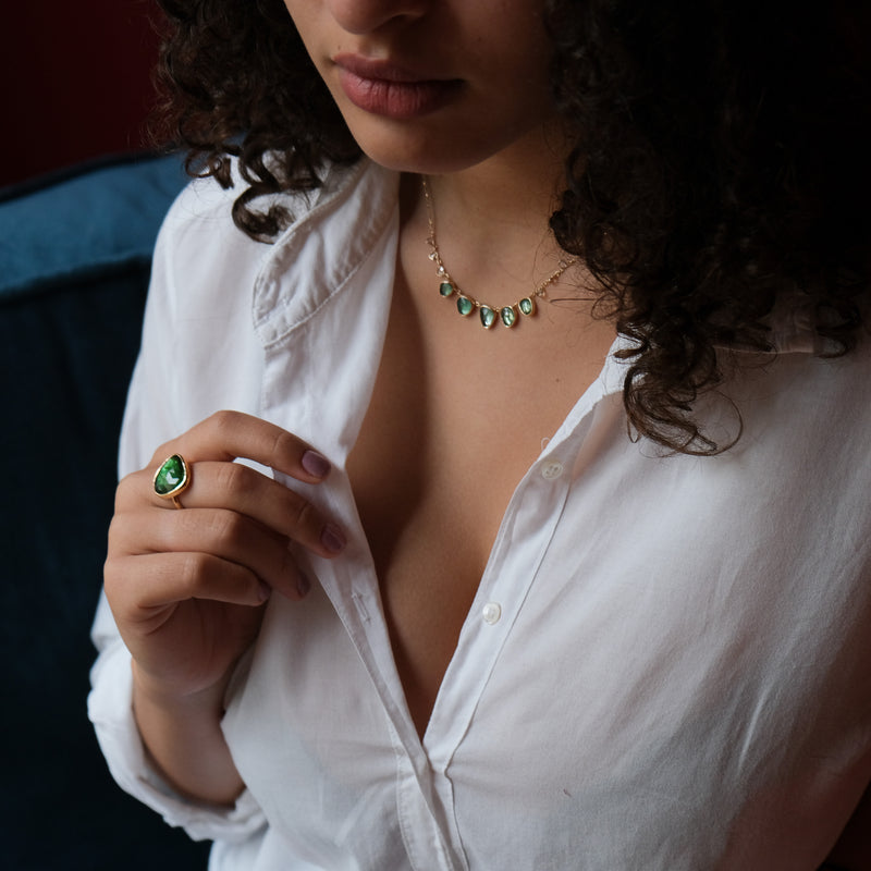 Green Tourmaline Ring
