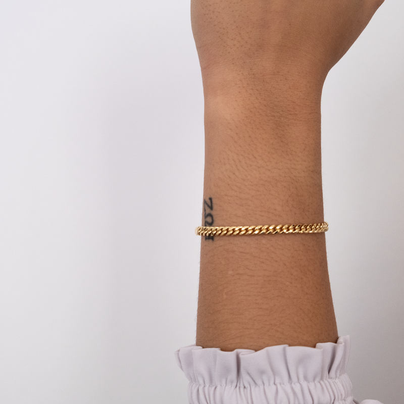 14k gold Curb chain bracelet
