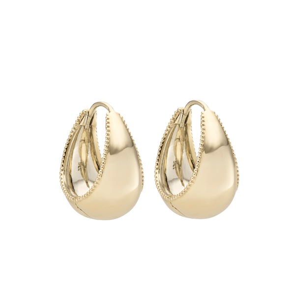 Dome Milgrain Edge Grande Hoops XL