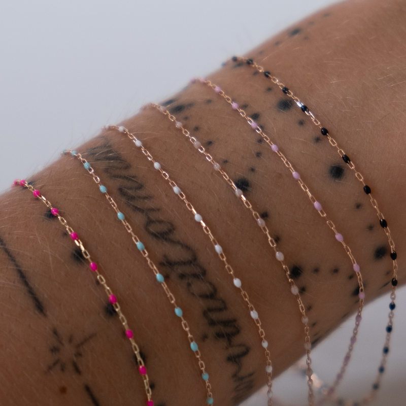 enamal bead anklet